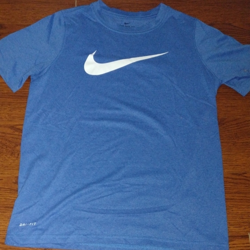 2/$20 Nike Blue Performance Tee with White Swoosh